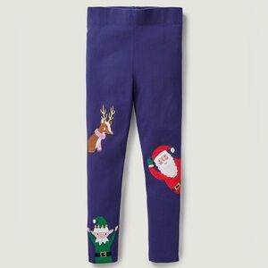 Mini Boden Christmas Holiday Festive Appliqué Leggings